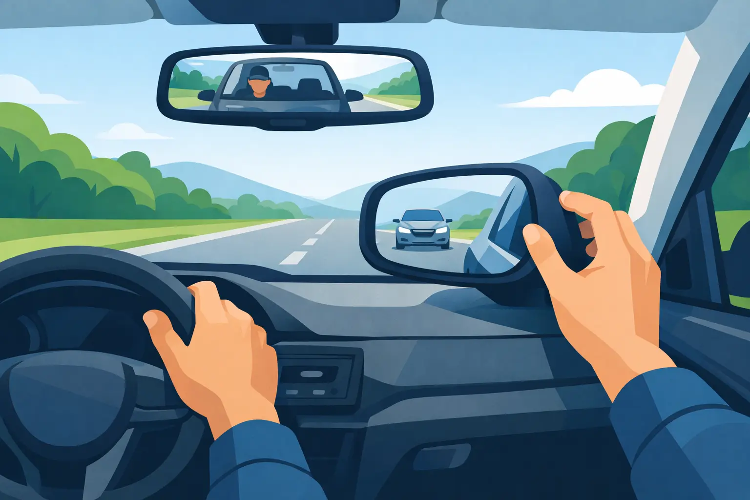 How to Adjust Mirrors Safely Before You Drive